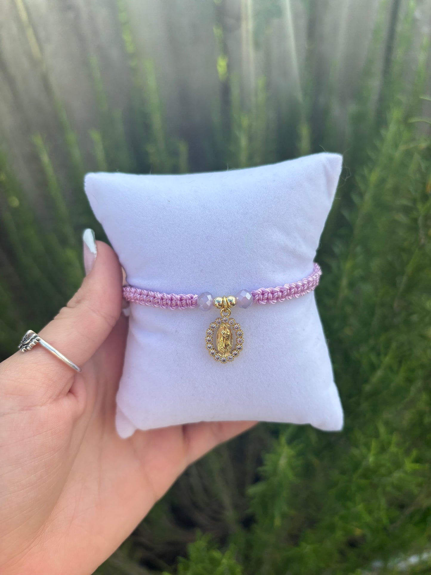 Purple Virgin Mary Bracelet