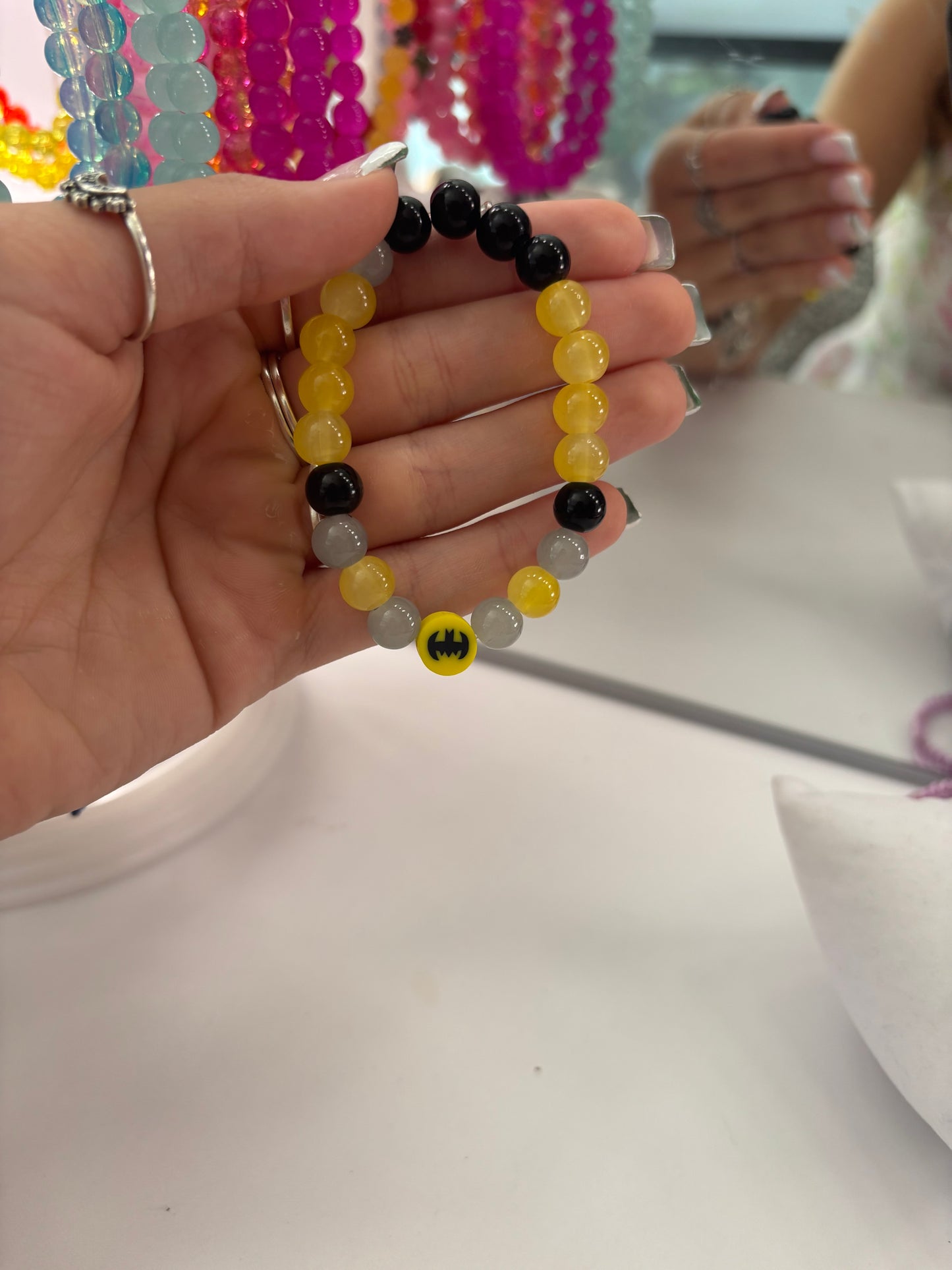 Batman Beaded Bracelet