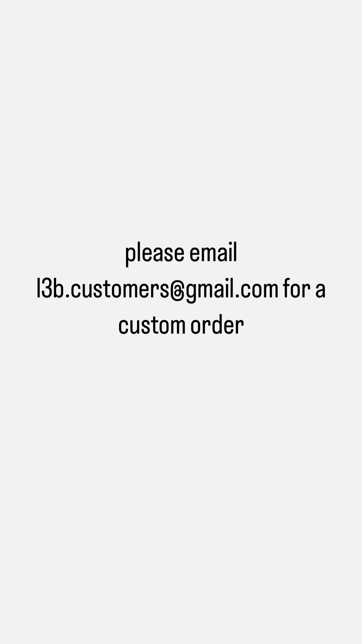 Custom Order