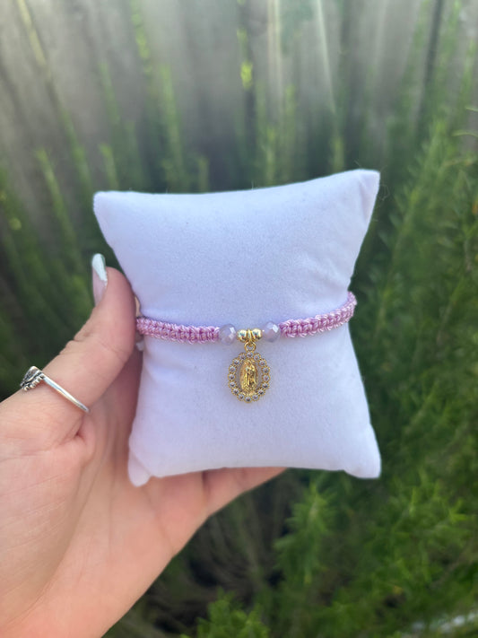 Purple Virgin Mary Bracelet